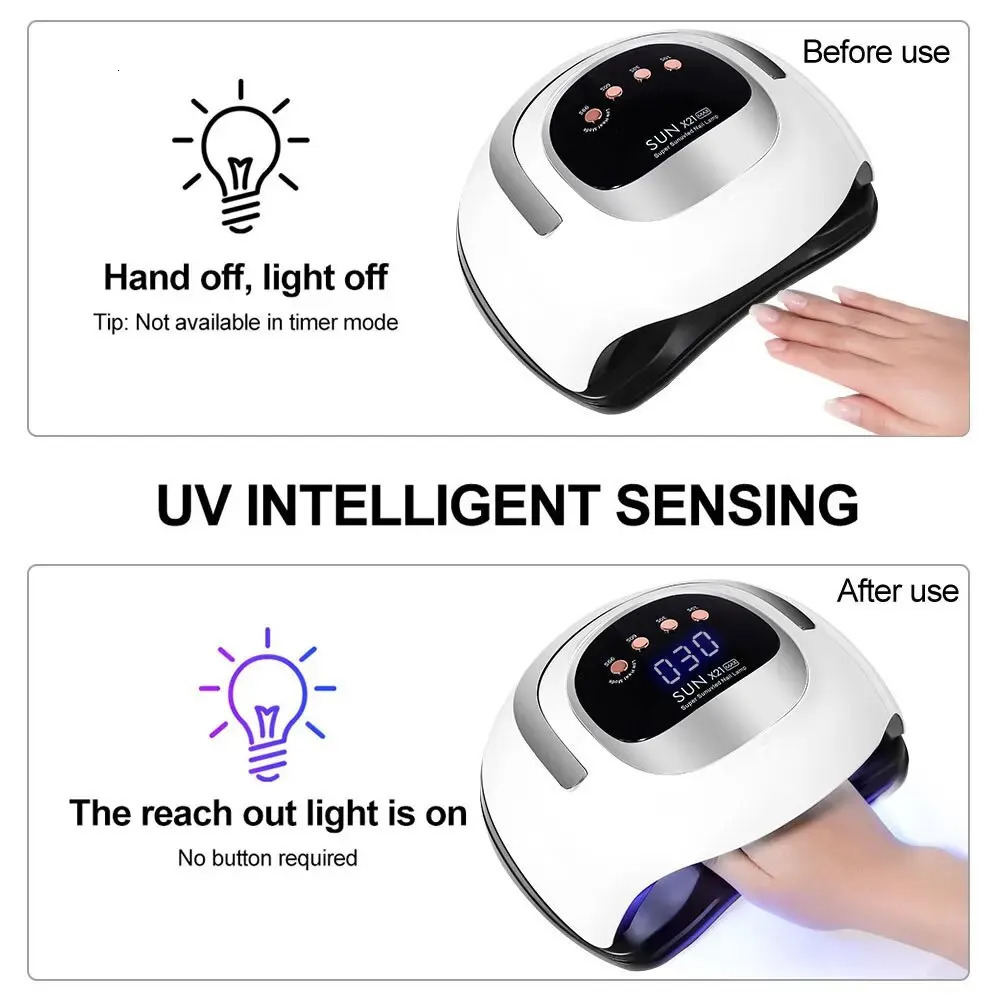 Professional UV LED Nail Lamp 320W Power 72LEDs Nail Dryer Light For Manicure Drying Gel Nail Polish Sensor Nails Art Tools 240620