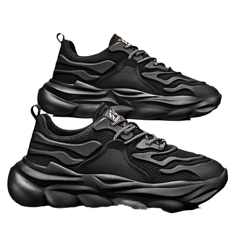 New mens spring breathable mesh sports shoes lightweight dad shoes thick soled casual shoes fashionable and versatile
