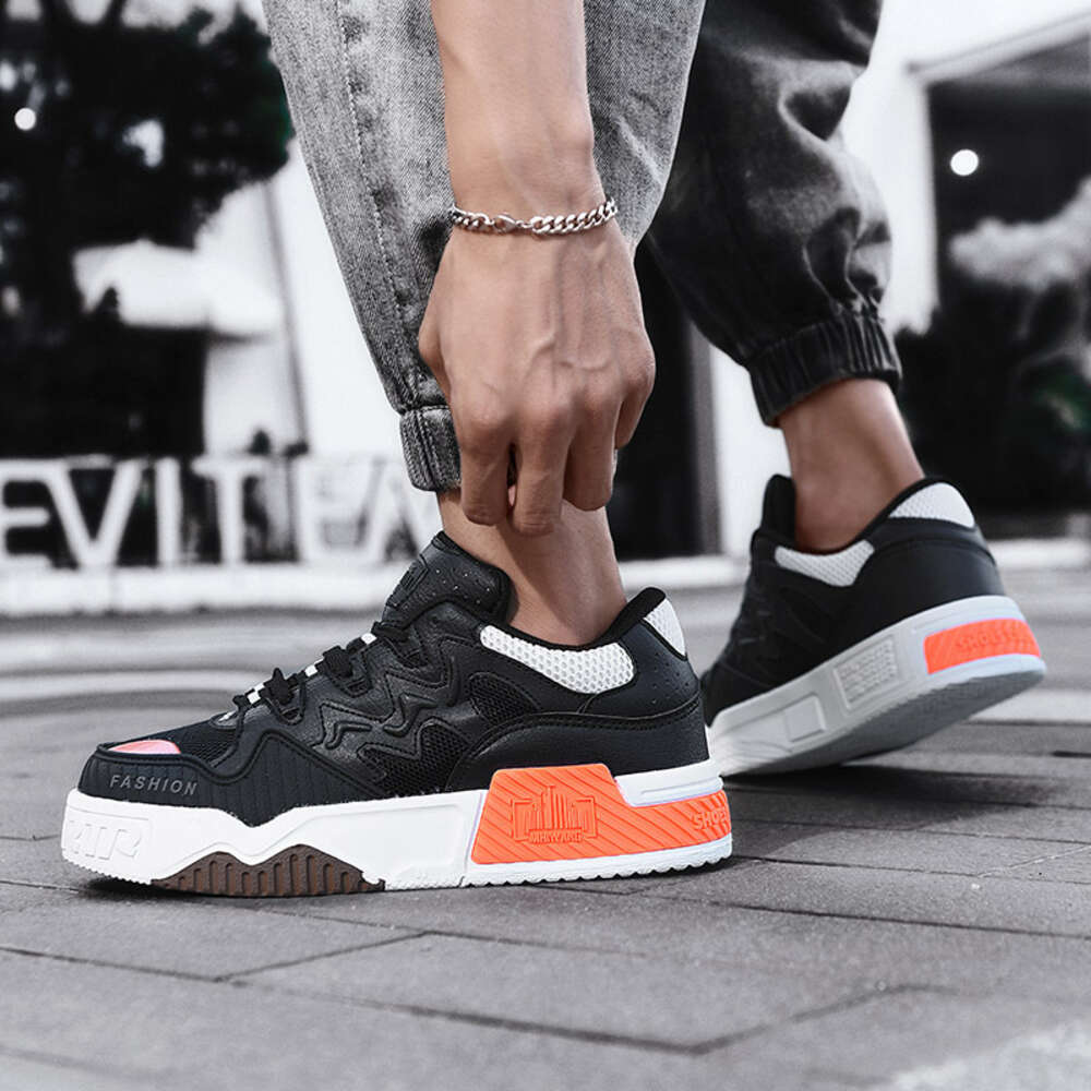 Ddmyoutdoor New Board Fashion Week White Color Block Men S Versatile Casual Sports Autumn Trendy Shoes