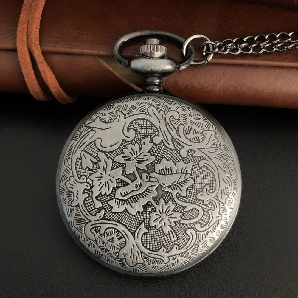 New Arrival Famous Story Vintage Hollow Color Dial Quartz Pocket Watch Necklace Pendant Gifts For Women Or Man with Fob Chain