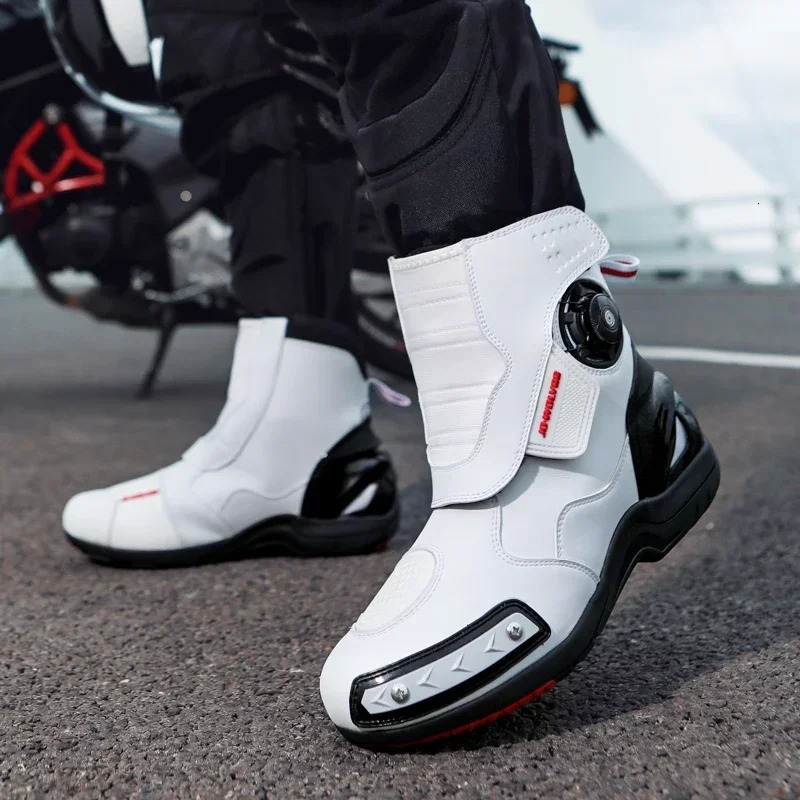 Motorcycle Boots Waterproof Motorbiker Riding Shoes Motorboats Off-road Motocross Boots Motorcyclist Shoes Protective 240620