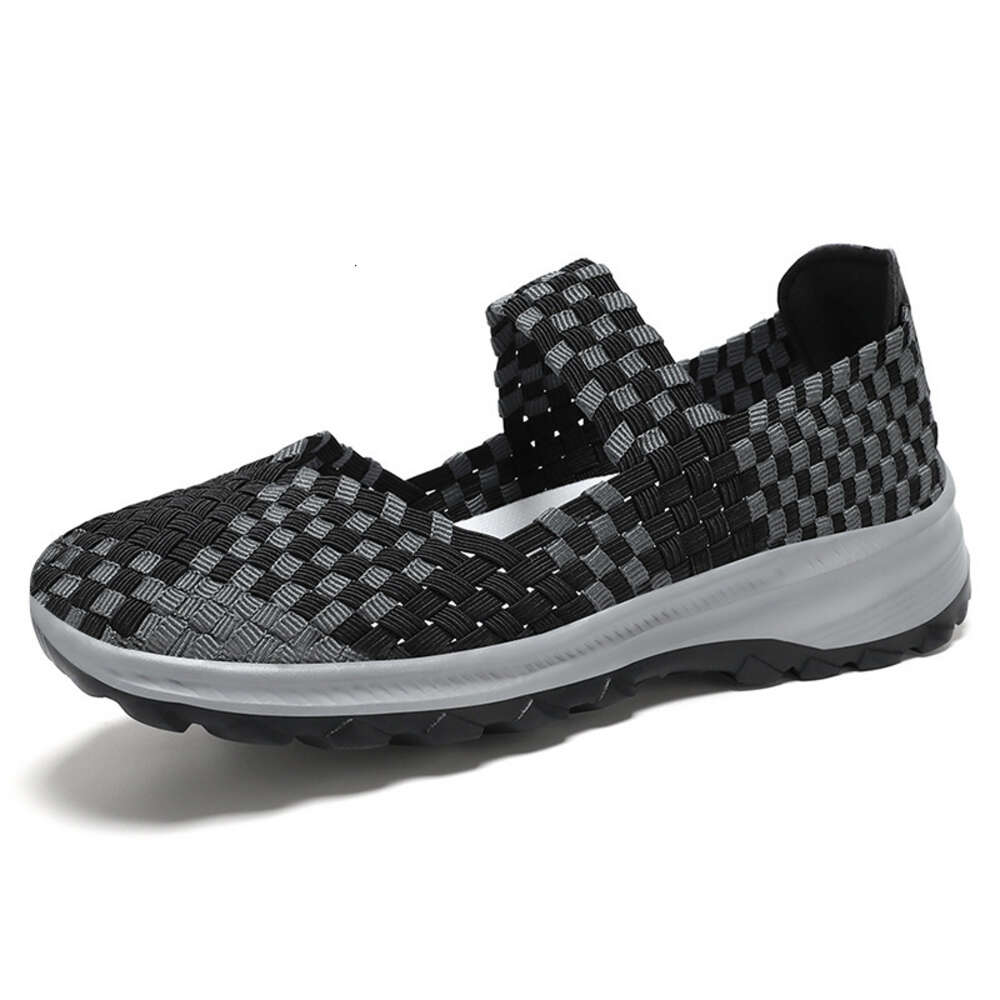 Ddmyoutdoor Women S Summer New Breathable Fashion Single For Middle Aged And Elderly Mothers Woven Women S Shoes