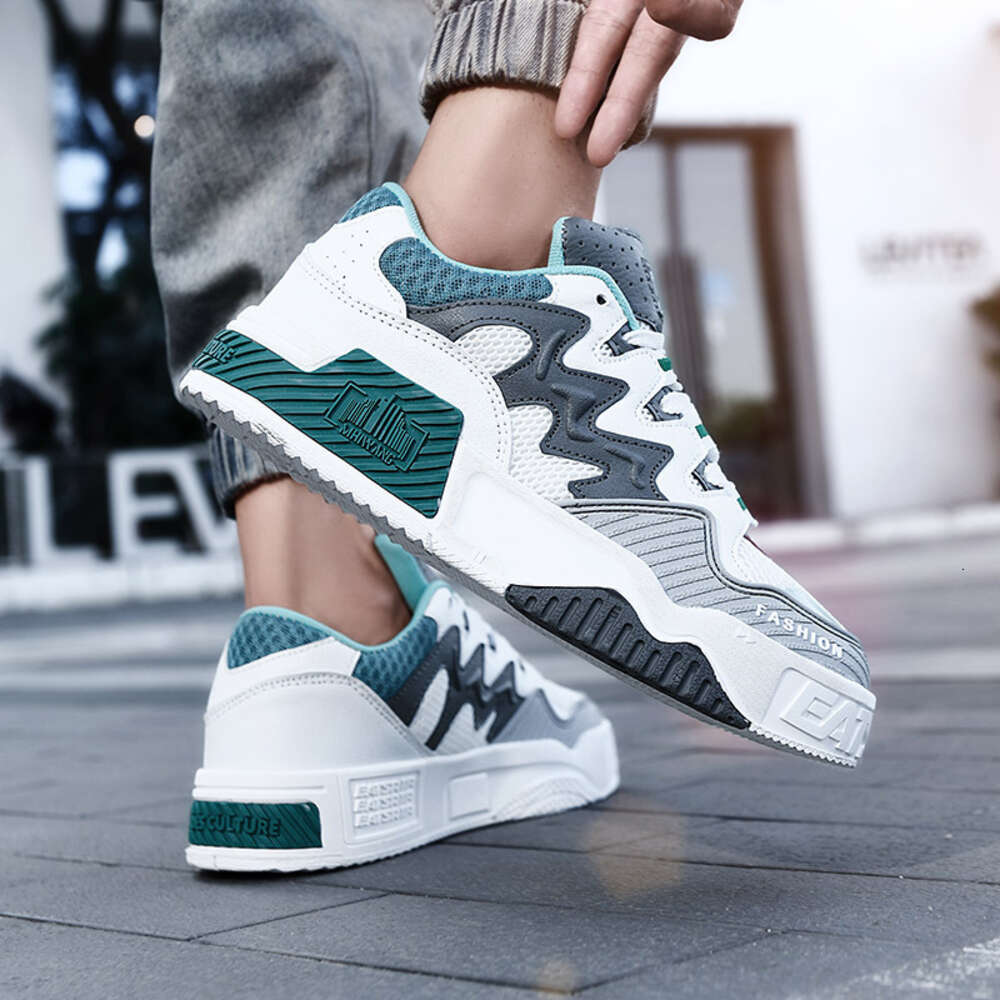 Ddmyoutdoor New Board Fashion Week White Color Block Men S Versatile Casual Sports Autumn Trendy Shoes