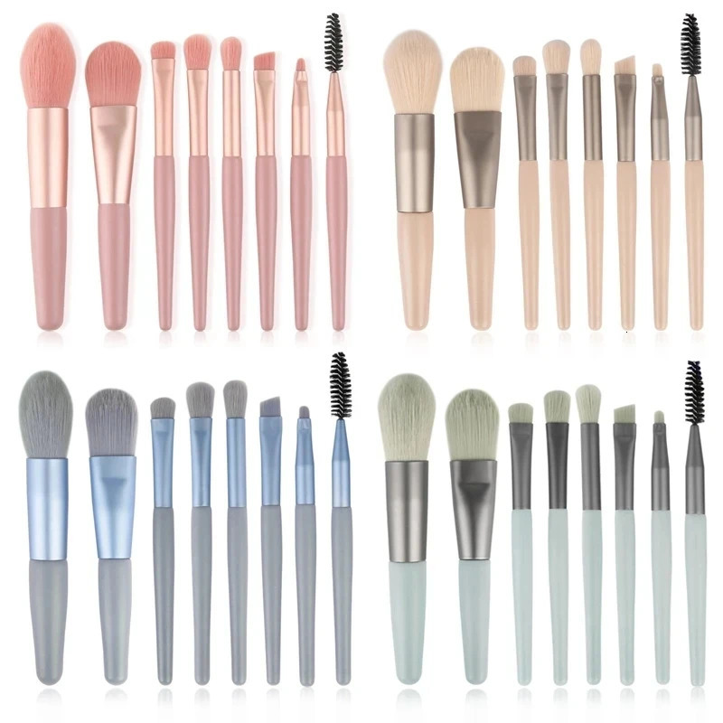 8Pcs Makeup Brush Set Makeup Concealer Brush Blush Loose Powder Brush Eye Shadow Highlighter Foundation Brush Beauty Tools 240620