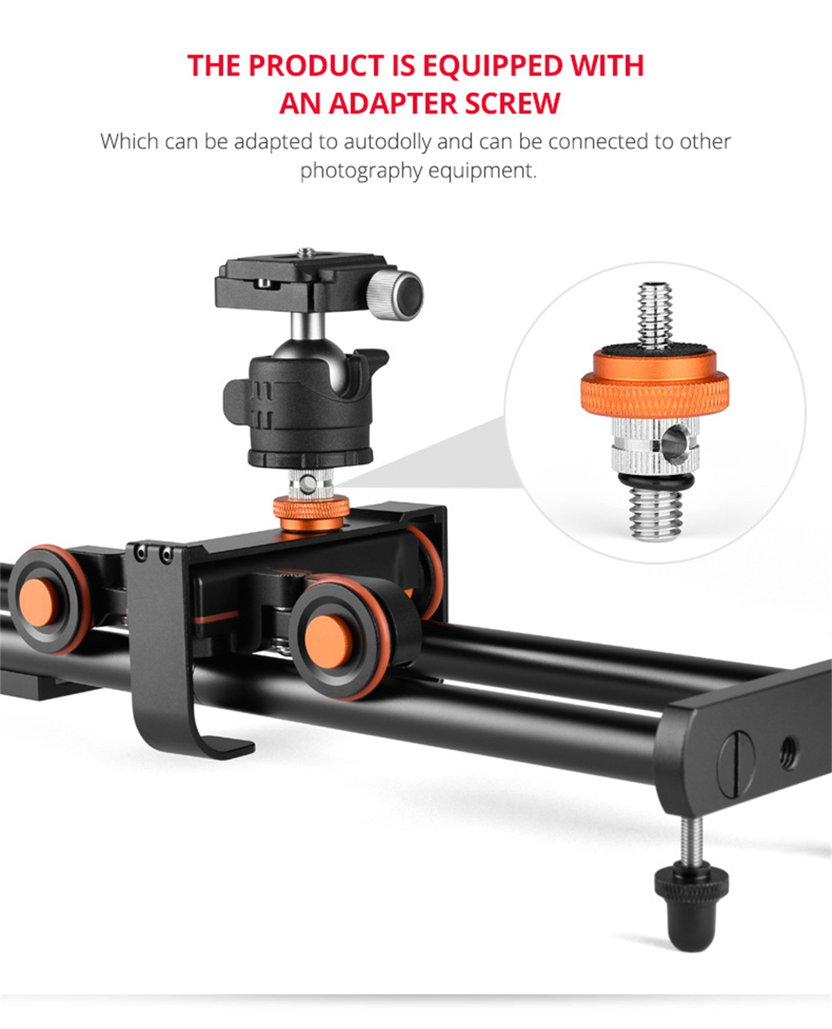 YELANGU Dolly Rail Video Stabilizer Double-Track Rail Design DSLR Camera Video Slider for L5I L4