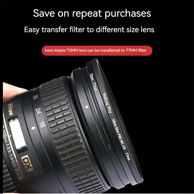 18pcs 9pcs Camera Lens Filter Adapter Ring Step Up/Down Set 37-82mm 82-37mm for All DSLR Camera Lens Mount Set Kit