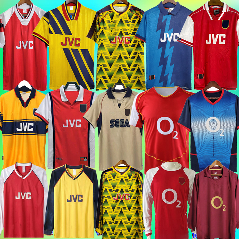 Arsenall RETRO Soccer Jersey vintage classic Football Shirt kit HENRY BERGKAMP 88 90 91 92 93 94 95 96 97 98 00 01 02 03 04 05 06 WRIGHT PERSIE VIEIRA MERSON ADAMS Uniforms