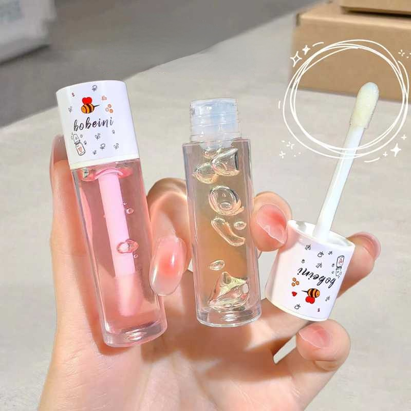 1PC Lip Balm Oil Honey Milk Lip Gloss Lighten Lip Lines Natural Ingredients Treatment Not Sticky Hydrate Lip Care Moisturizing