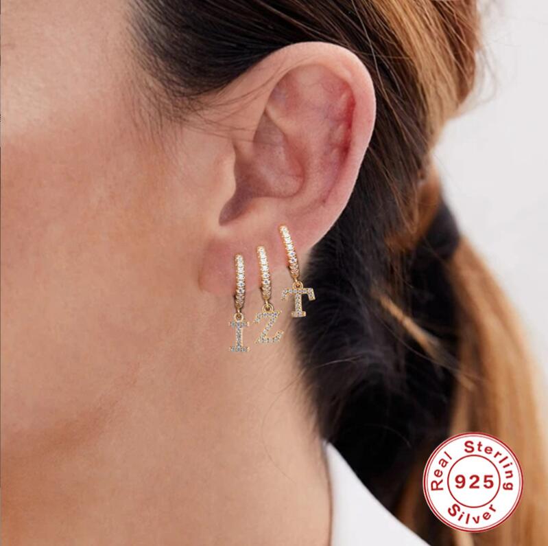 2024 Top Sell Sterg Sier Gold Plated White Cubic Zirconia Dangle Drop Earrings for Women