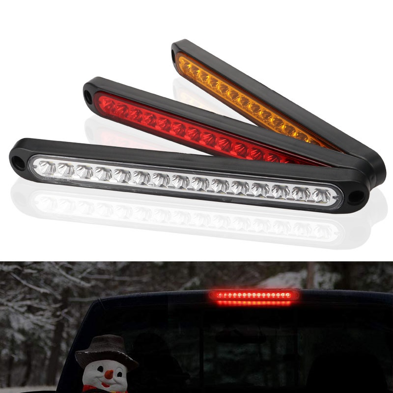 Car 15 LED 24V Trailer Brake Tail Light LED Bar Stop Turn Tail Lights Waterproof Assembly Brake Strip Red Light for Marine Boats