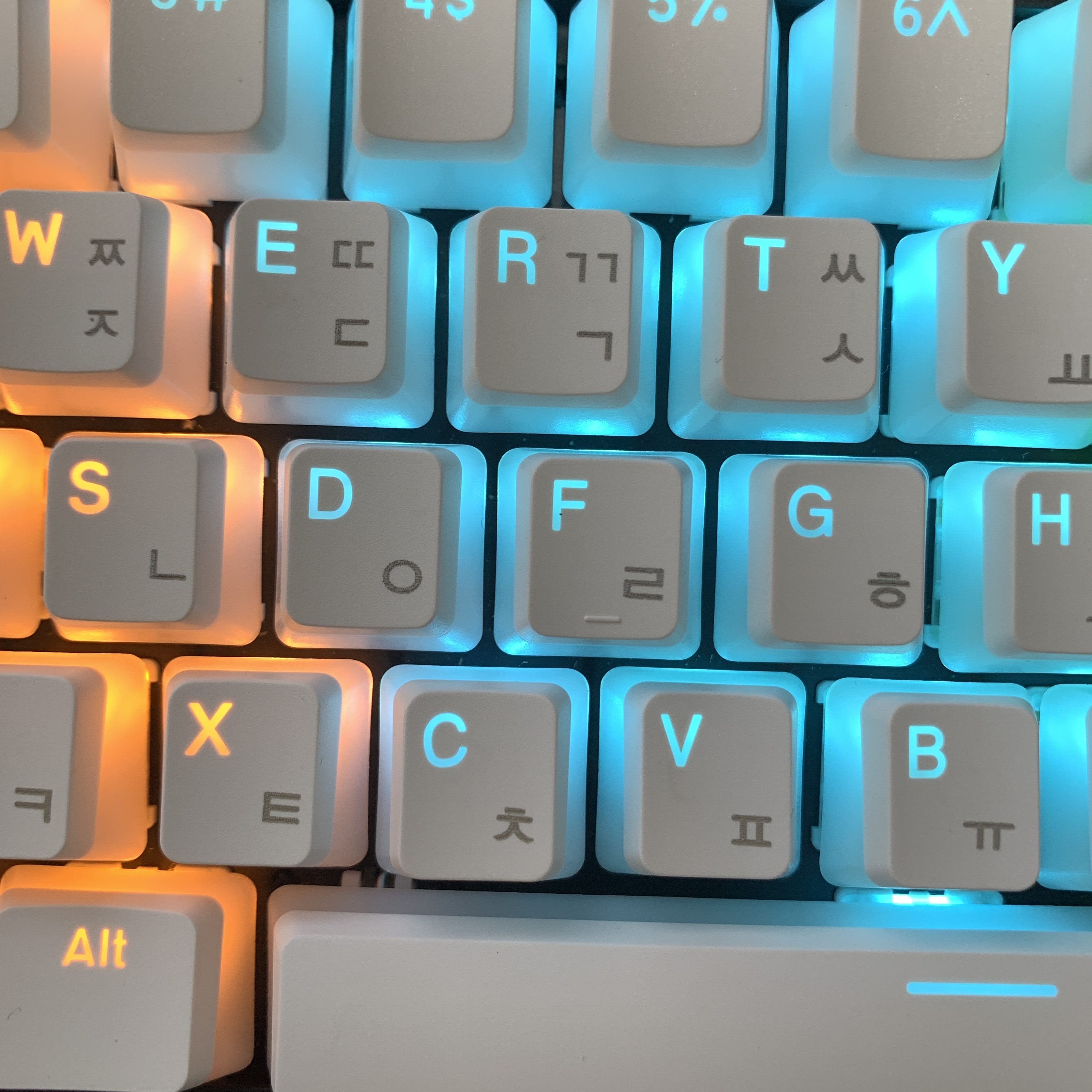 Hangul Keycap Korean Layout Keycap Pudding Keycaps Set PBT OEM Profile For Gaming Mechanical Keyboard for Cherry MX Switch