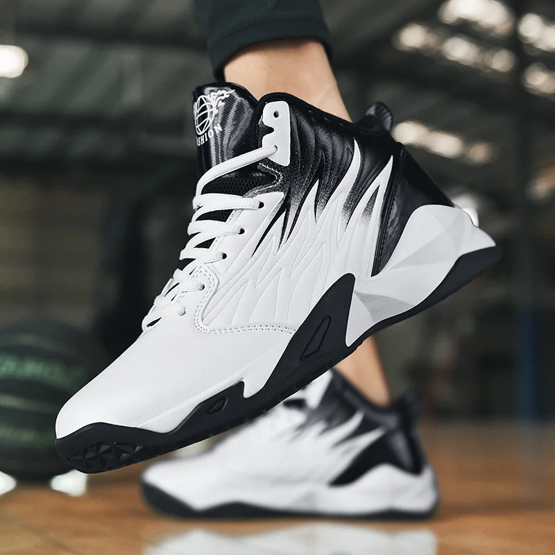 2023 New Retro Basketball Shoes for Men Lace-Up High Top Sneakers Basketball Breathable Women Basketball Shoes Outdoor Athletic