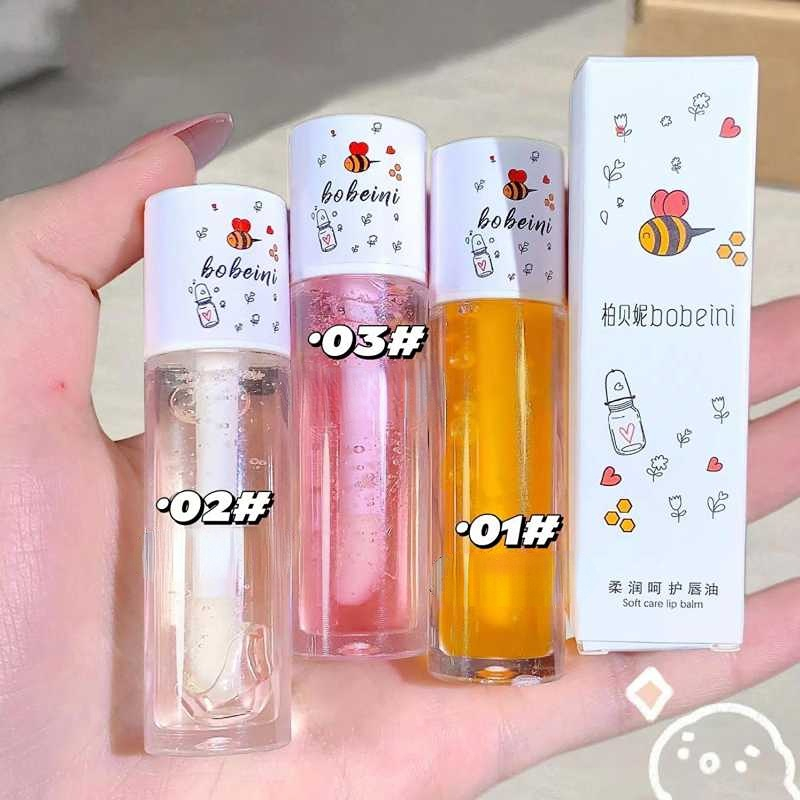 1PC Lip Balm Oil Honey Milk Lip Gloss Lighten Lip Lines Natural Ingredients Treatment Not Sticky Hydrate Lip Care Moisturizing