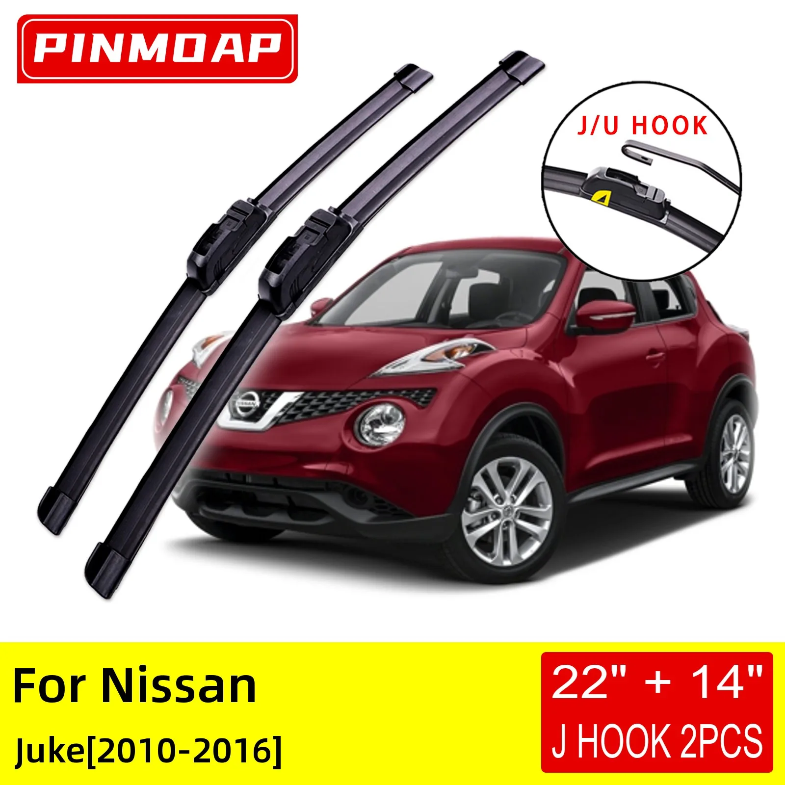 For 2025 Nissan Juke 2010 2011 2012 2013 2014 2015 2016 Front new Wiper Blades Brushes Cutter Accessories U J Hook