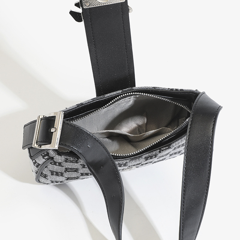 Designer Brand Shoulder Bags Women Vintage PU Leather Small Handbags Female Casual Purses Canvas M Embroidery Cloth Underarm Bag