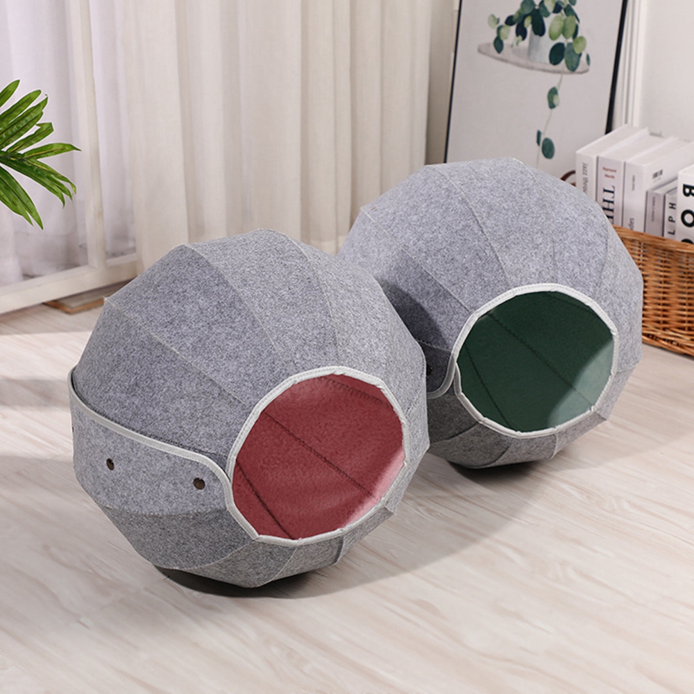 Cats Basket Felt Cave Beds Nest Funny Foldable Pet Cat House For Small Dogs Puppy Pets Tunnel Can Change Shape