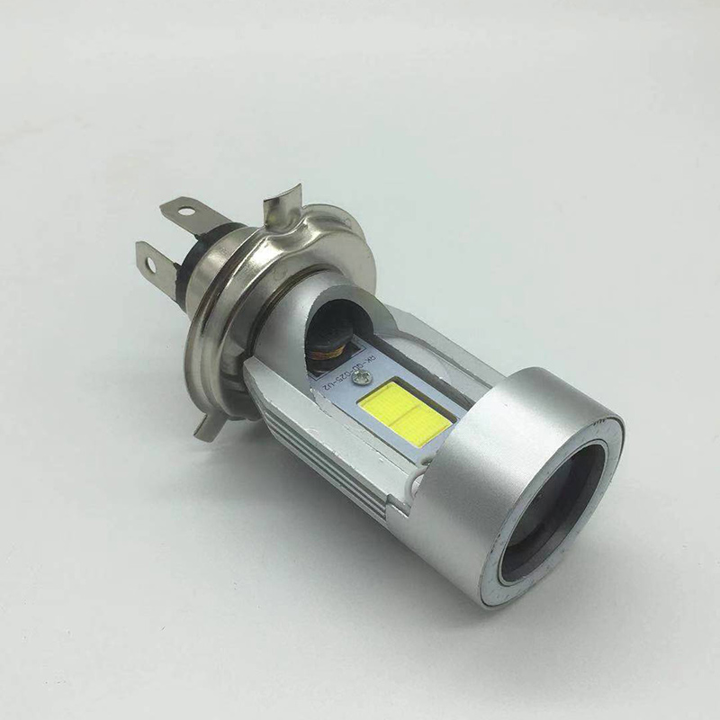 25W 12V 24V Blue Red Angel Eye H4 LED Motorcycle Headlight Ba20d HS1 H6 Scooter Motorbike Headlamp Light Bulb DRL Accessories