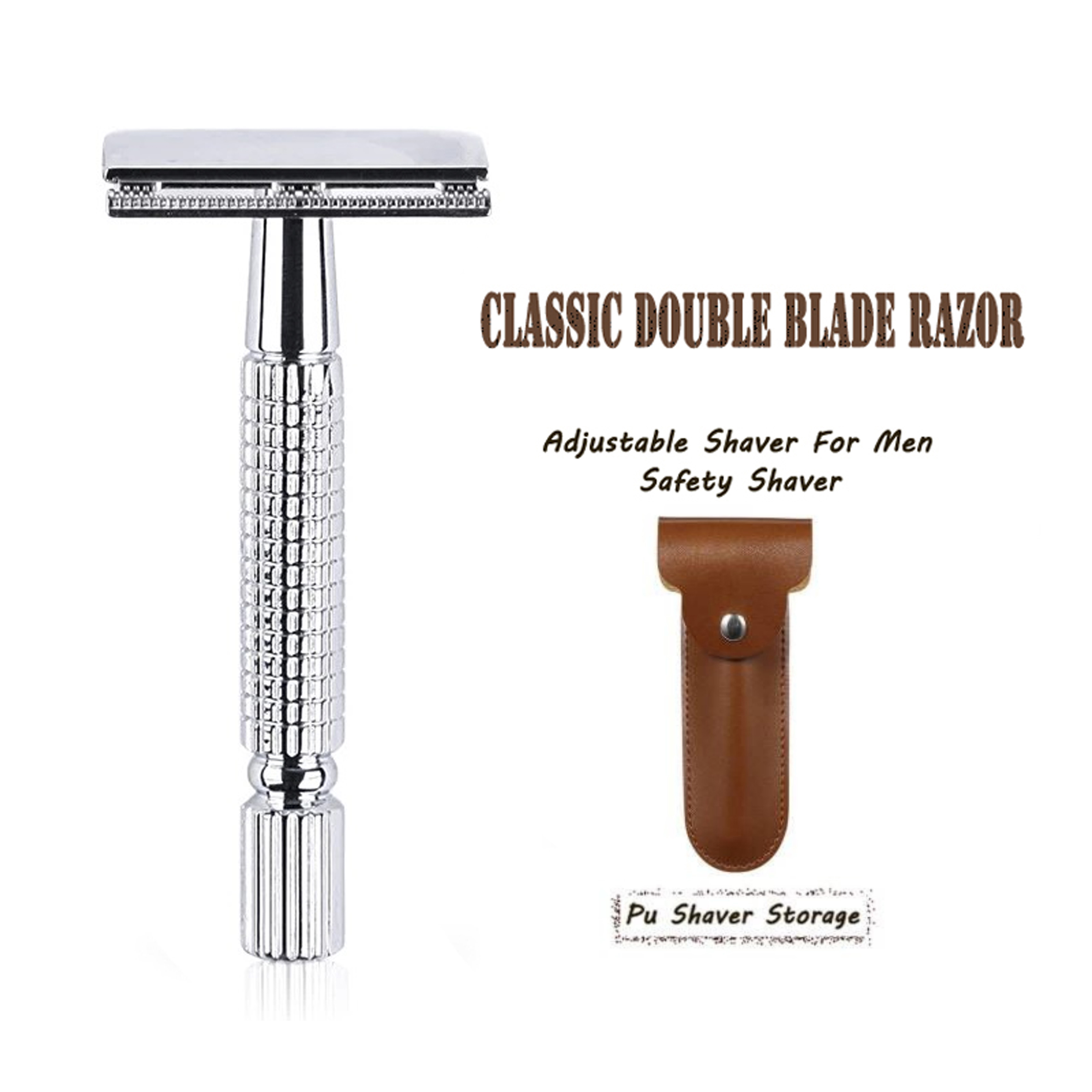 New Double Edge Safety Razor Portable Detachable Mens &Womens Hair RemovalShaving Razors Classic Metal Manual Shaver