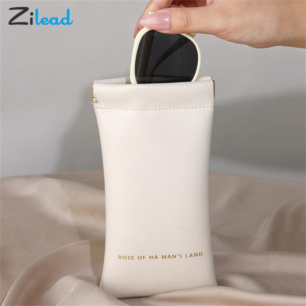 Zilead New Glasses Storage Bag Luxury PU Leather Sunglasses Case Women Men Portable Reading Myopia Glasses Bag Waterproof Cover