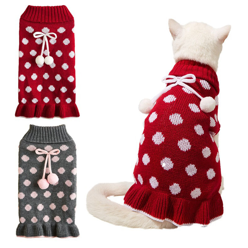 Pet Dog Sweaters Winter Pet Clothes for Small Dogs Warm Sweater Coat Outfit for Cats Clothes Woolly Soft Dog T Shirt Jacket