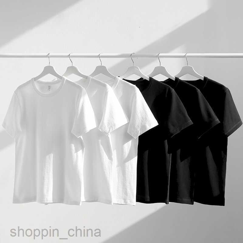 Men's T-Shirts 220g pure cotton t-shirt blank short sleeved summer men and women cultural shirt 180g T-shirt solid color white mens blank shirt b