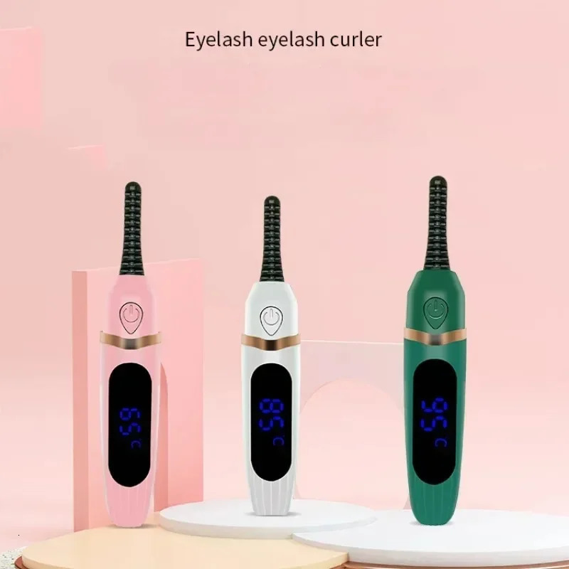 Electric Heated Eyelash Curler USB Rechargeable Eyelashes Curler Quick Heating Natural Eyelash Curler Long Lasting Makeup 240621