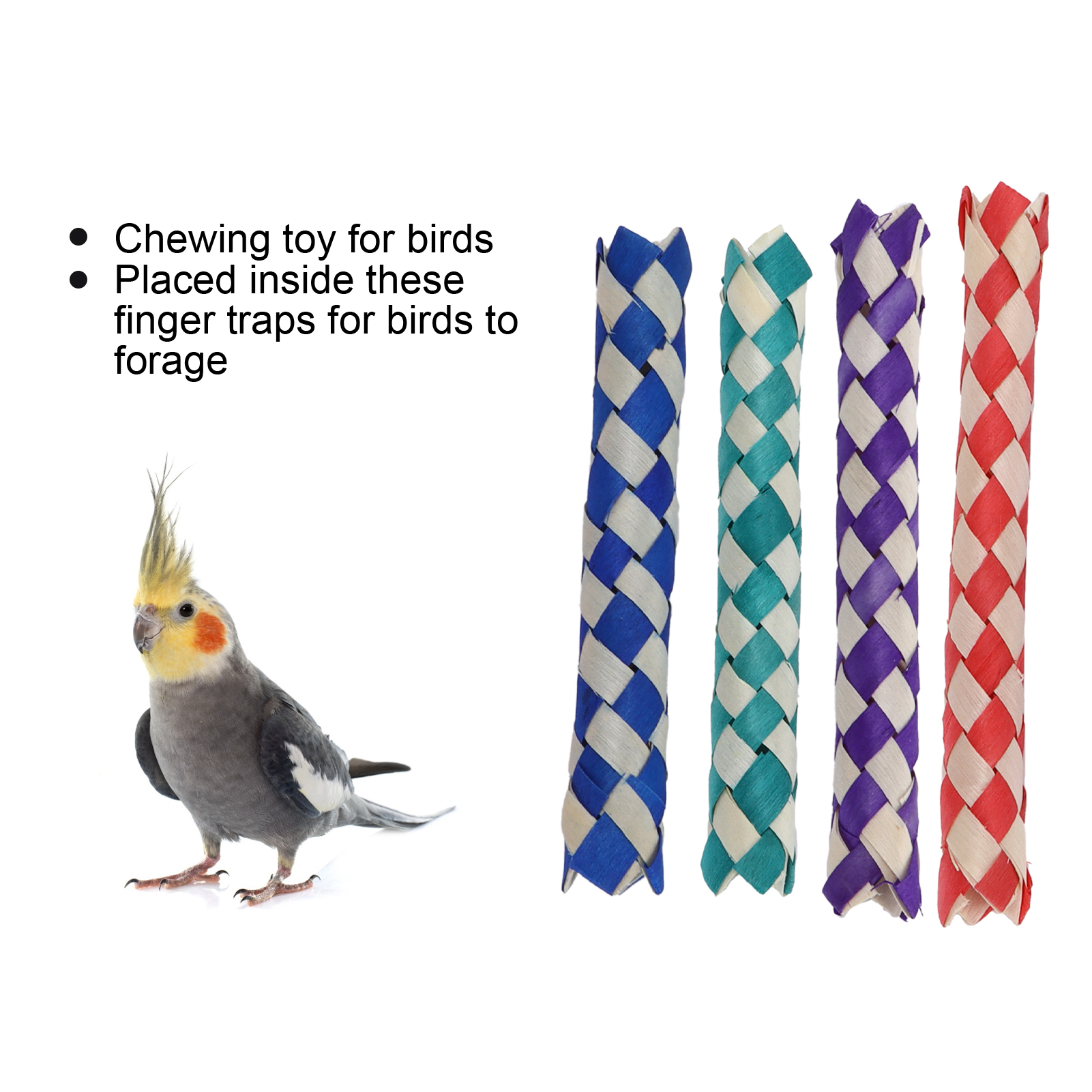 Finger Traps Birds Parrots Chew Toy Chinese Bamboo Traps DIY Toy for Kids Parties Chinese Bamboo Traps Bamboo Finger Traps