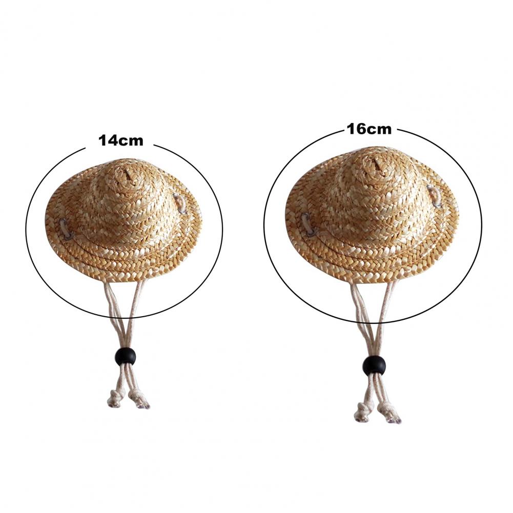 Pet Supplies Sun Cap Pet Straw Hat Breathable Creative Handmade Summer for Outdoor Sun Hat Cap Pet Supplies Cosplay Farmer Hat high-quality 1ce