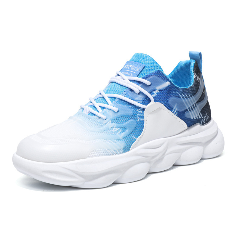 Shoes Men's Spring Mesh Breathable Student Casual Shoes Fashion Trend Soft Bottom Lightweight Running Sneakers white