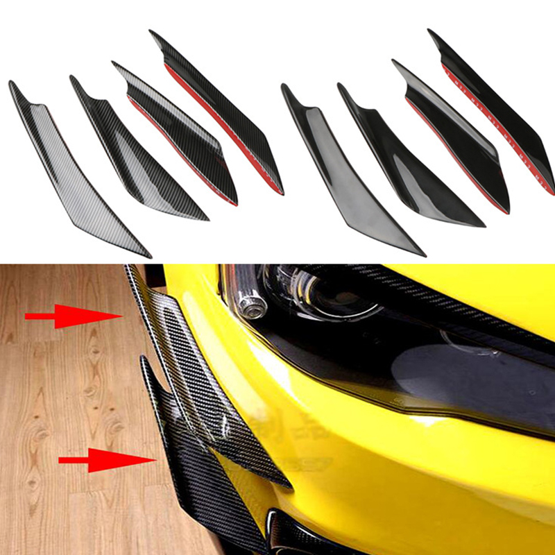 14.6*7.9*6.3 Inch 2025 Front Bumper Side Canards Splitter Fins Universal Black Front Bumper new Spoilers Auto DIY Accessories