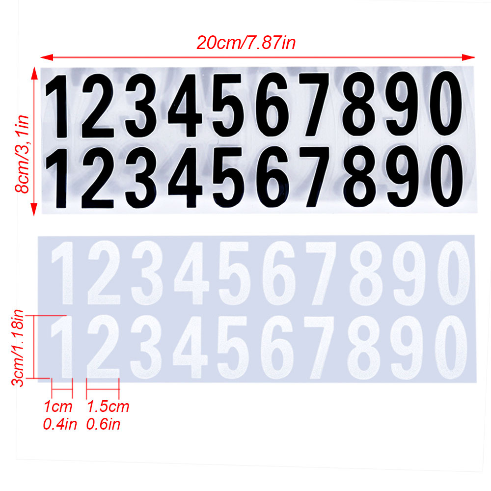 Car Glow in Number Sticker Luminous Digits Stickers Car Temporary Paking Phone Mailbox Tag Drawer Sign Hotel Door Plaque Label