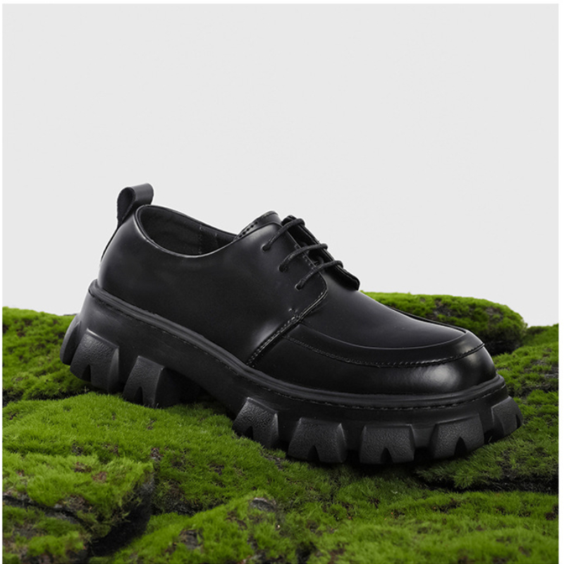 Men's Low-top Casual Leather Shoes Thick-soled Heightened Formal Leather Shoes Men's 2022 New Heightened All-match Men's Shoes