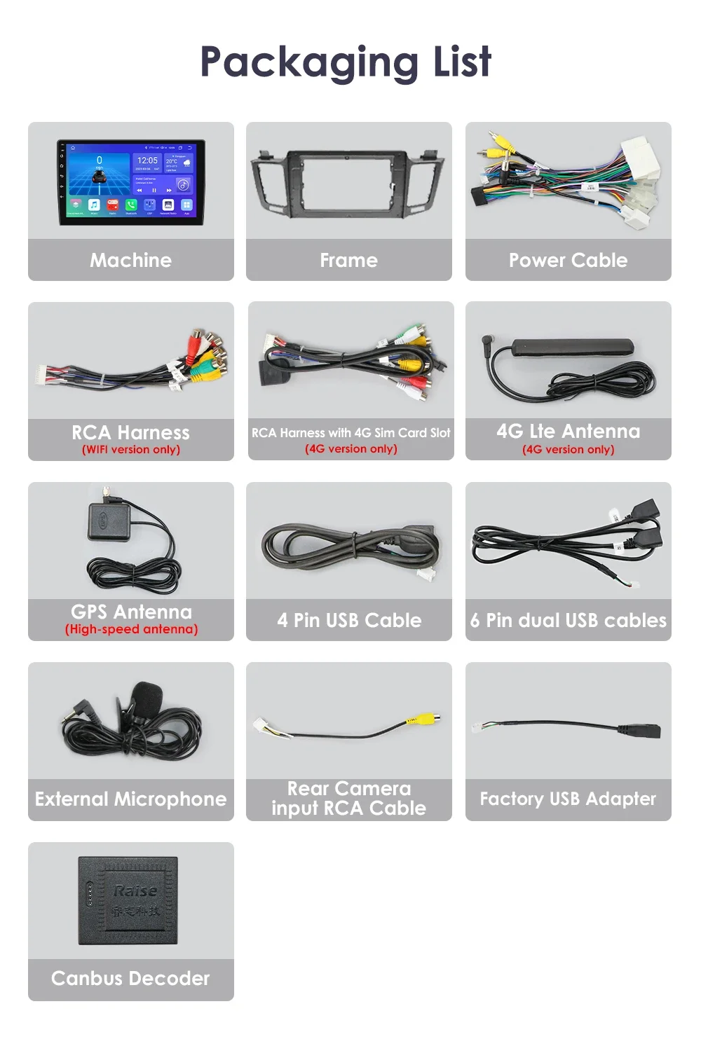 Android 12 Car Auto radio For Toyota RAV4 RAV 4 2013 2014 2015 2016 2017 Multimedia player 4G Carplay 2din GPS Stereo Headunit