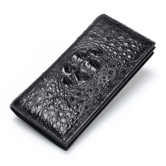 Real Crocodile Leather Men Long Wallet Alligator Skin Genuine Leather Luxury Purses Money Bag Birthday Gift for Men