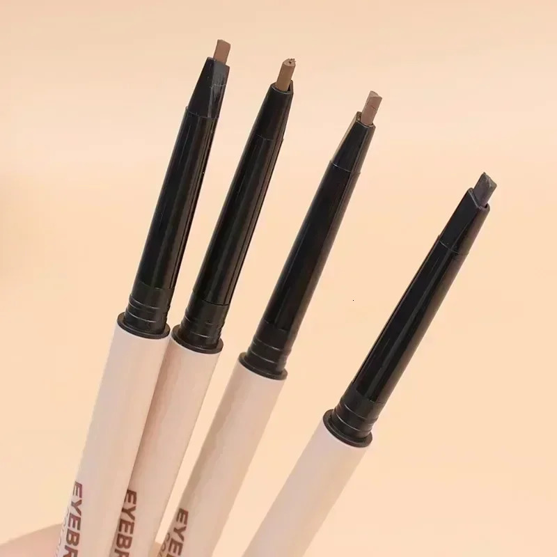 Waterproof Matte Eyebrow Pen Makeup Double Head Lasting Black Brown Grey Non-Smudged Eye Brow Pencil Tint with Brush Cosmetics 240625