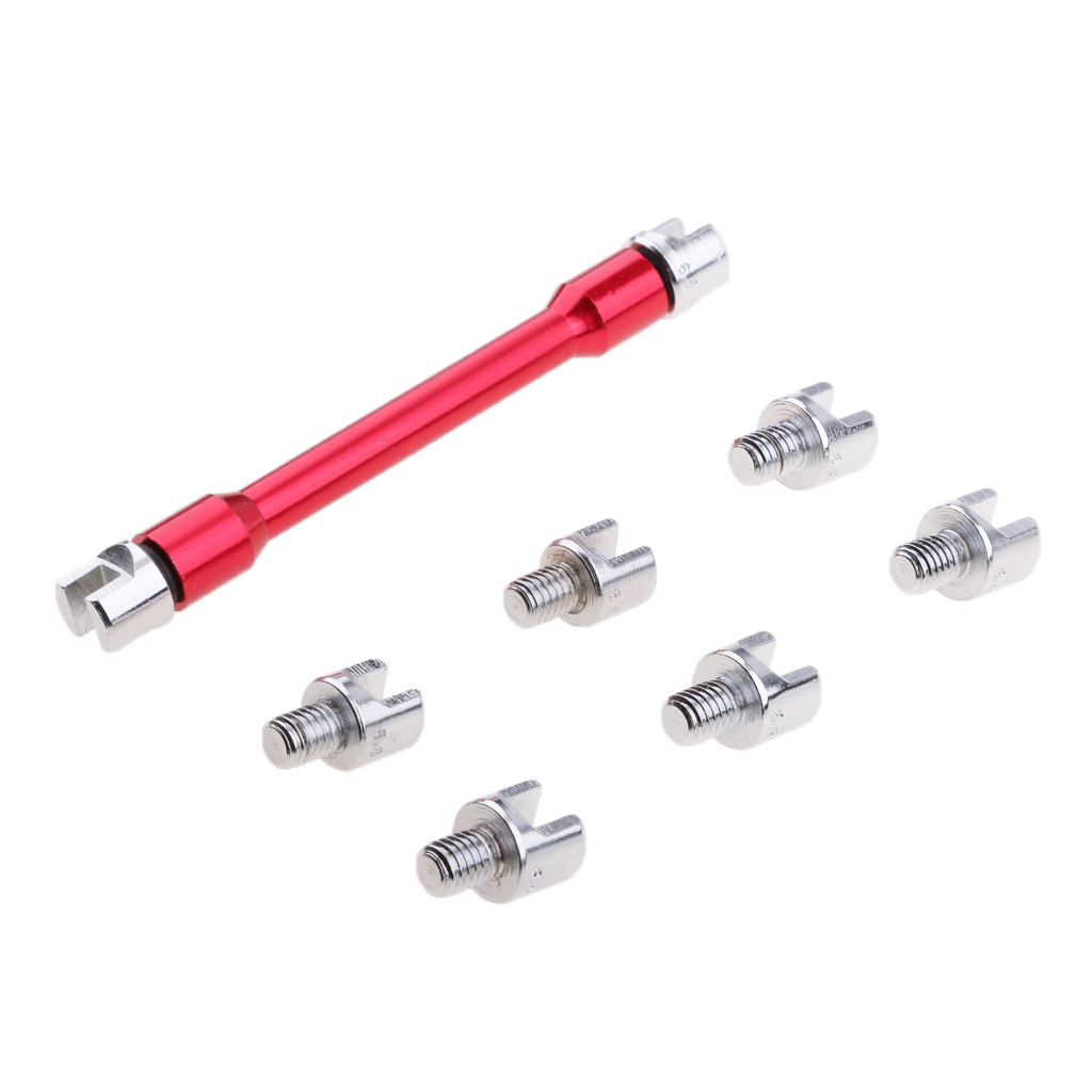 1 Set Motorcycle Wheel Spoke Wrench & Hardened Tips 2025 Handle Repair Tool 5.4/5.6/5.8/6/6.2/6.4/6.6/6.8mm new Universal For Motorbike