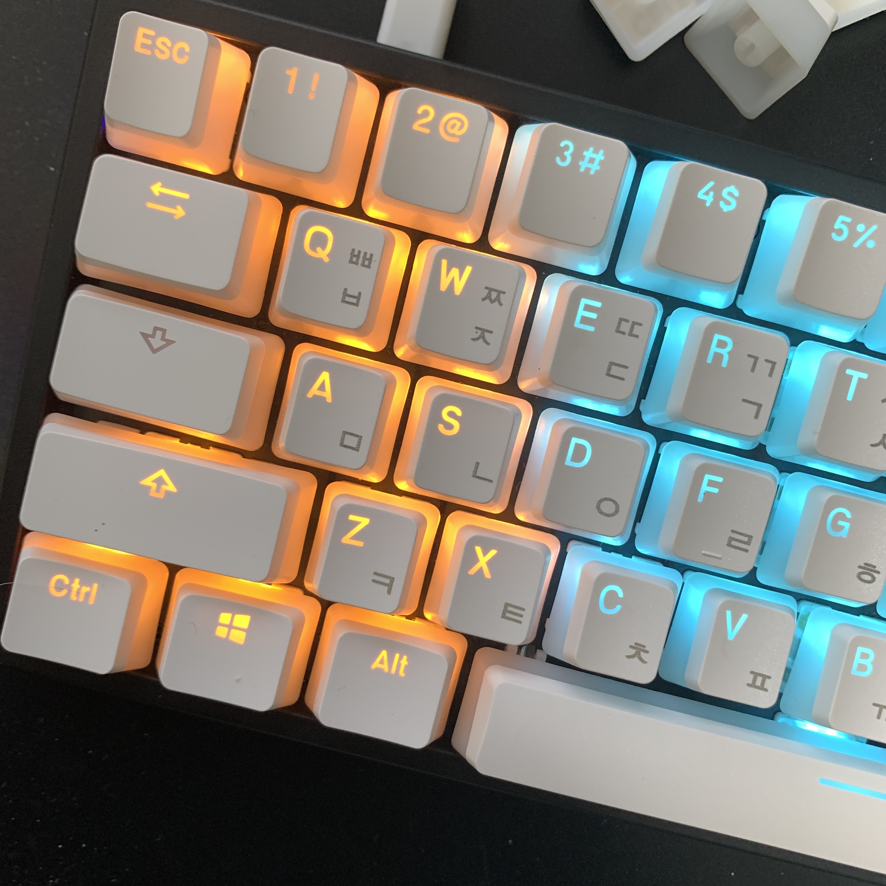 Hangul Keycap Korean Layout Keycap Pudding Keycaps Set PBT OEM Profile For Gaming Mechanical Keyboard for Cherry MX Switch