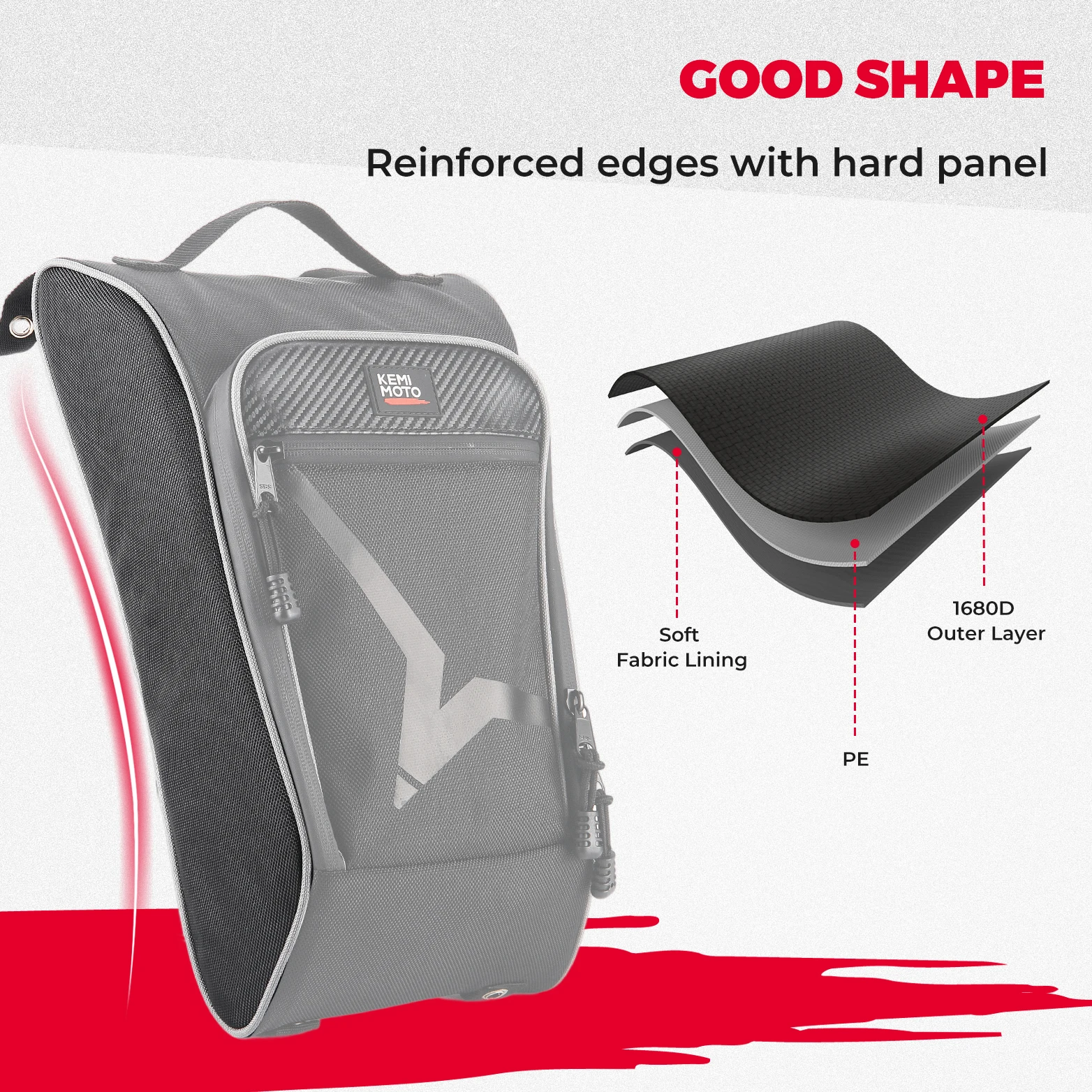 KEMIMOTO Cab Pack Center Seat Storage Bag For CFMOTO for CF Moto ZForce 950 1000 H.O. SPORT HO EX 2020-2024 Water-resistant