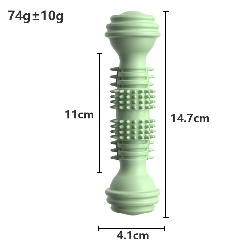 New Pet Teething Toys Tpr Chewing Dog Toothbrush Toys Chewing Dumbbell Shape Gnawing Toy