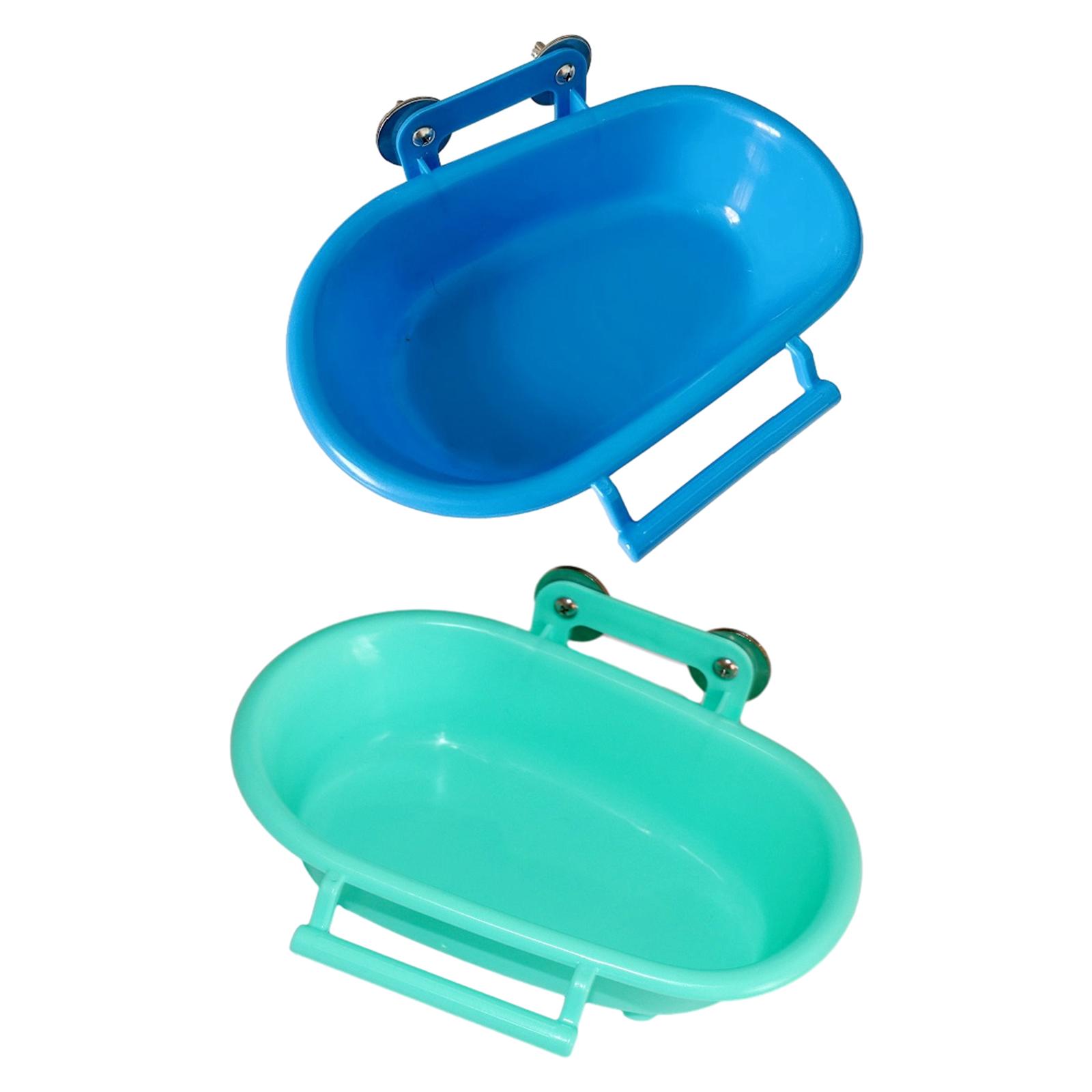 Bird Baths Tub Portable Bath Accessories Cleaning Indoor Bathroom Feeder Bathing Box for Budgie Parakeets Canary Lovebird