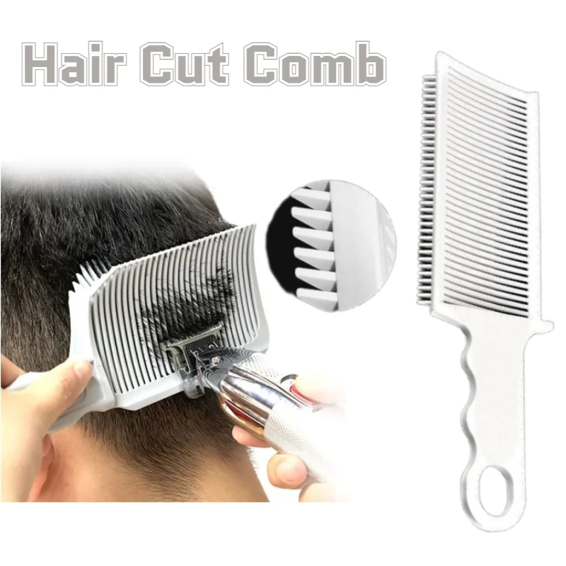 Barber Fade Comb Professional Barber Clipper Blending Flat Top Hair Cutting Comb For Men Heat Resistant Fade Brush