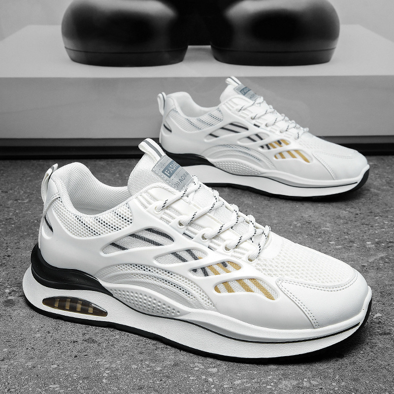 Men Sneakers New Comfortable Sports Shoes Trendy Running Shoes Casual Style Clunky Shoes Mesh Breathable Fashion Green Free shipping