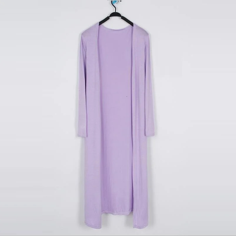 Summer Autumn 12 Colors Women Modal Long Cardigan Female Cotton Sweater Cardigans Sleeve Casual Coat Ladies Outerwear 240617