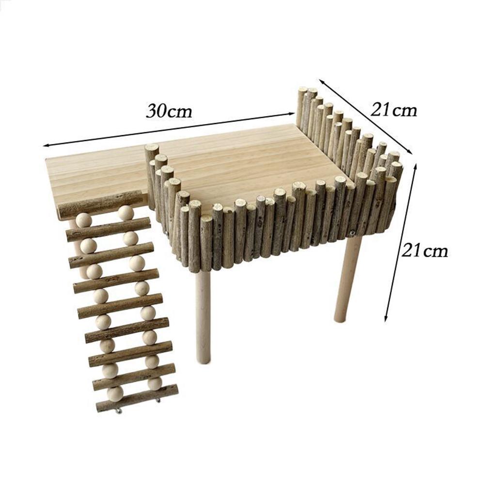 Natural Wooden Platform Stand Shelf For Hamster Golden Bear Double Floor Cage Accessories For Climbing Playing