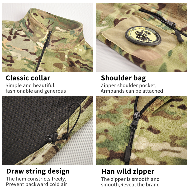 Military Tactical Jacket Camouflage Army Airsoft Training Hunting Hiking Clothes Soldiers Combat Breathable Outdoor Coats