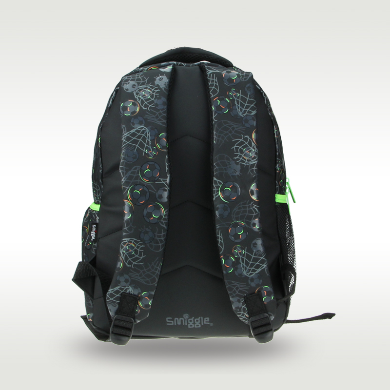 Australia original smiggle children's schoolbag boys primary school backpack black football PU waterproof Korean version 16L