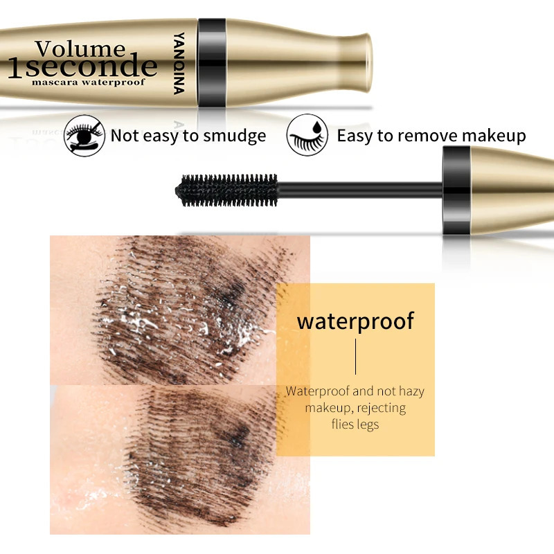 4D Mascara Waterproof Long Lasting Lash Black Eyelashes Silk Fiber Lengthening Mascara Extension 3D Mascara Makeup 240621