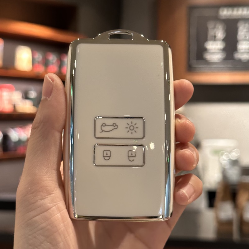 Key Fob Cover with Keychain Lanyard for Renault Captur, Koleos, Kadjar, Arkana, Megane, Dacia Duster, Sandero, Stepway