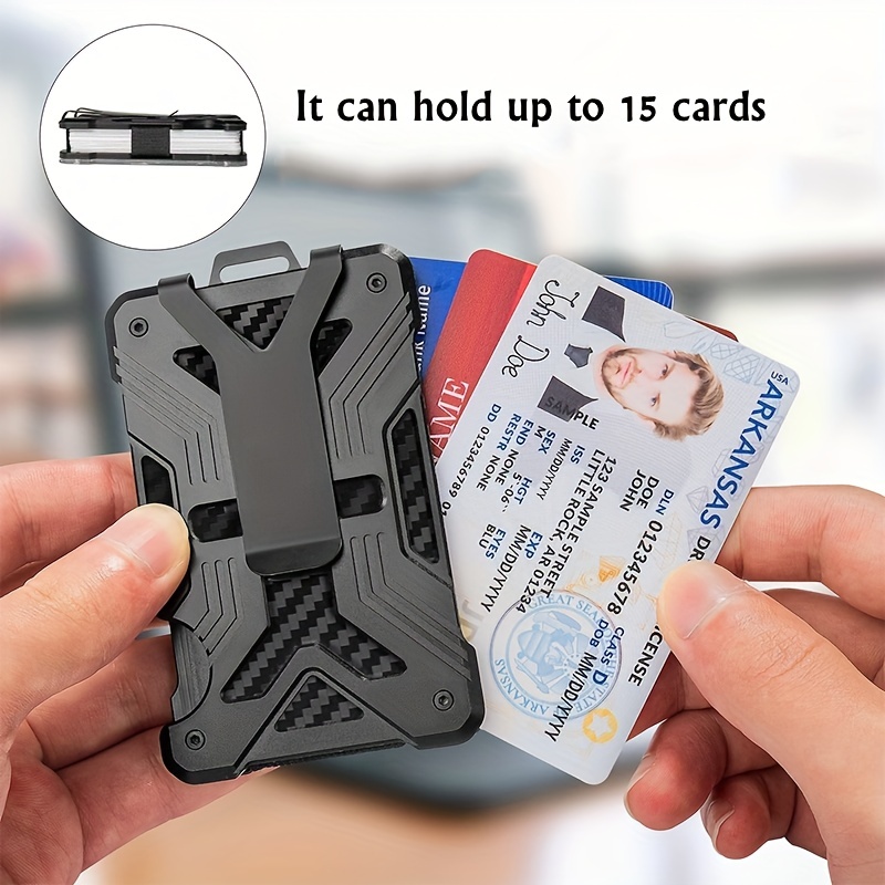 Lightweight & Versatile Metal Minimalist RFID Cedit Card Holder - The Perfect Portable Wallet