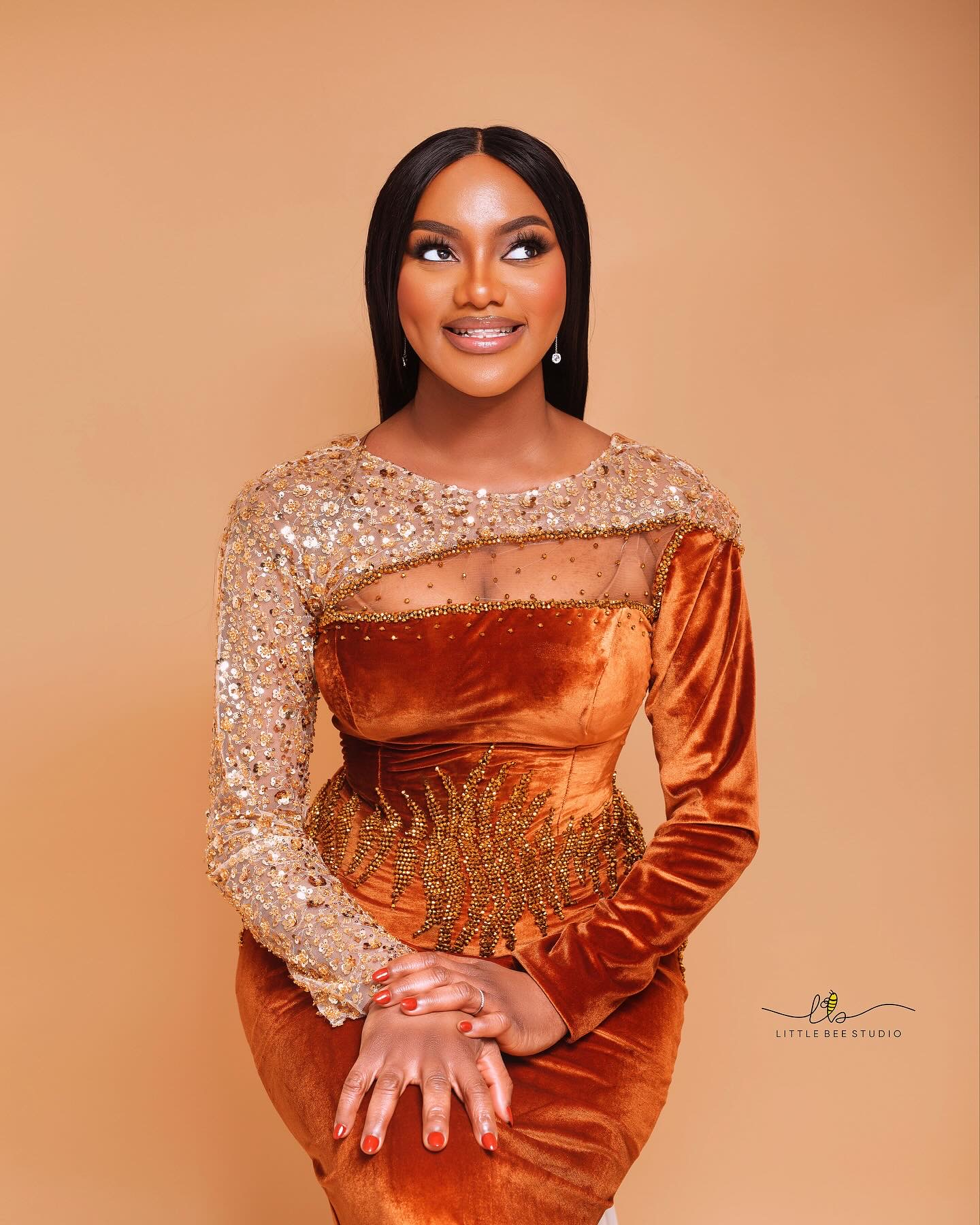 2024 Plus Size Orange Mermaid Prom Dresses For Special Occasion Beaded Velvet Evening Formal Party Second Reception Birthday Engagement Gowns Dress ZJ